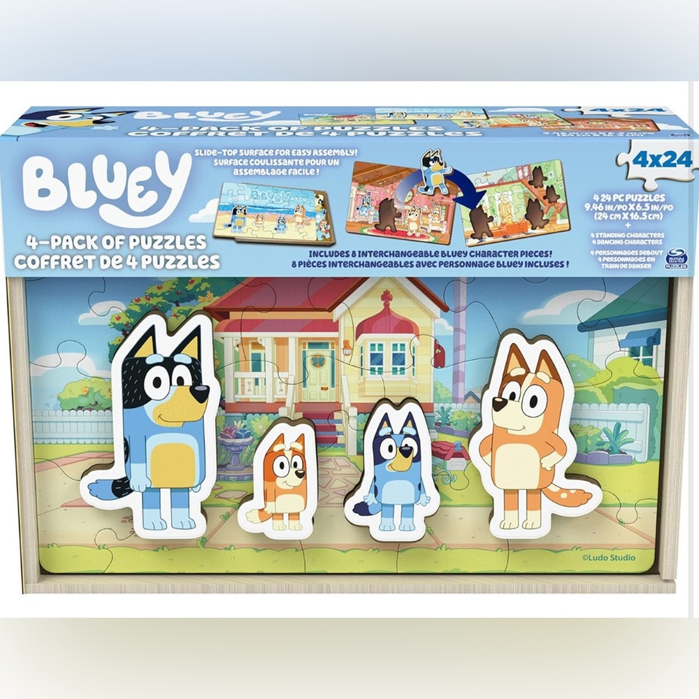 4-Pack Bluey Wooden Puzzles - Picture 2 of 15